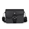 Bolso Mensajero de Silla de Montar Creativo Elegante Unisex con Solapa, Bolso de Hombro Cruzado de Moda Casual de Negocios
