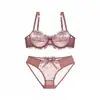 Ropa Interior Transparente de Encaje para Mujer, Minimiza Busto Grande, Transparente, Cómodo, Anti-Caída, Sujetador Nuevo Estilo con Diseño Profundo Espalda Descubierta