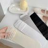 Calcetines de Encaje de Color Sólido Estilo Japonés para Primavera y Verano Calcetines de Malla Hueca de Color Sólido Transpirables Dulces JK Combinan con Todo de Media Caña para Mujer