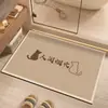 Alfombra de baño de dibujos animados hecha de tierra de diatomeas, alfombrilla antideslizante para el pie para inodoro, entrada de baño y lavabo, alfombrilla absorbente y de secado rápido para bañarse
