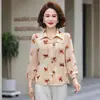 Ropa Nueva para el Día de la Madre 2026, Camisa de Manga Tres Cuartos con Solapa para Mujeres de Mediana Edad y Mayores, Tops y Camisas Elegantes que Reducen la Edad
