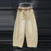 Novo Conjunto Jeans com Laço Primavera 2026 para Mulheres: Jaqueta Curta Retro de Moda de Nicho + Calça Longa de Perna Larga