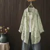 Cardigã Feminino Loose de Meia-Calça Dupla Estampado Outono 2025 Camisa de Manga Longa Venda por Atacado