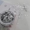 2mm2.5mm Plata Mate Alto Brillo Estampado Estrella Mini Estrella de Cinco Puntas Estilo INS Versátil Lentejuela para Uñas Material