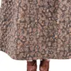Vestido de Invierno 2026 Estilo Coreano Nuevo de Longitud Media Holgado Artístico Casual Cómodo Acolchado Grueso de Algodón y Lino Floral