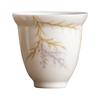 [Liquidación] Taza de Té de Gama Alta con Flores de Glicina Pintadas a Mano, Taza con Borde Plegado para Uso Personal, Taza Maestra, Taza de Degustación de Juego de Té de Cerámica