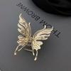 Horquilla de mariposa de metal de lujo para mujer, accesorio para el cabello con clip de tiburón, color plateado, estilo nicho, 2022