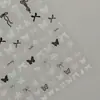 Pegatinas de Arte para Uñas Mariposa Aurora de Cristal 5D en Relieve Tridimensional Versátil Cinta Aurora Lazo Pegatinas para Uñas DIY