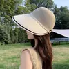 Sombrero de Pescador Ligero Transpirable de Ala Ancha Protección Solar para Mujer Estilo Nuevo 2026 Hace que la Cara se Vea Más Pequeña Se Puede Colgar Mascarilla Sombrero de Sol Gorra de Béisbol
