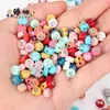 4 6 7 10 mm cuentas sueltas acrílicas cuentas con letras en inglés cuentas planas hechas a mano diy accesorios de joyería con cuentas pulsera