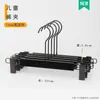 Cabides de Acrílico Preto Puro para Lojas de Roupas, Roupas Infantis, Roupas Masculinas e Femininas, Cabides Antiderrapantes, Prendedores de Calça, Logotipo Atacado