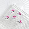 Lindo gato hollokitty Accesorios hawaianos para uñas Decoración de uñas Cuero negro Gato de playa Ropa Accesorios para uñas