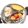 Bandeja de Acero Inoxidable 304 Dividida en Forma de Abanico para Cocinar al Vapor con Tapa, Caja para Cocinar al Vapor, Rejilla para Cocinar al Vapor, Olla Arrocera, Bol para Cocinar al Vapor, Gadget para Cocinar al Vapor, Cesta Vaporera