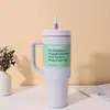 Taza de Viaje Transfronteriza Nueva de 40 oz con Popote, Termo de Acero Inoxidable 304, Gran Capacidad, Asa Portátil, Taza para Hielo
