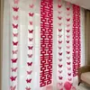 Set de Decoración de Habitación de Boda con Cortinas Largas con el Personaje "Doble Felicidad" para el Nuevo Hogar del Novio y el Dormitorio de la Novia, Decoración de Boda para la Sala de Estar con Guirnaldas