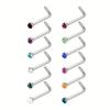Piercings de Nariz, Brincos de Luxo, 60 Peças em uma Caixa, Aço Inoxidável com Tassel Cravejado de Diamantes, Tamanhos 1.5, 2.0, 2.5, Cores Sortidas, Piercings Labiais para Mulheres