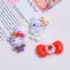 Desenho Halloween Miau Miau Fofo Acessórios DIY Feitos à Mão Kit de Material para Grampo de Cabelo com Cola de Creme e Peças Pequenas de Resina