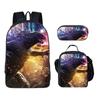 2024 Venta Directa Transfronteriza Nueva Mochila Escolar Gran Capacidad Set de Tres Piezas Mochila Estampada Estuche para Lápices para Estudiantes de Primaria