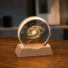 Lámpara de noche de cristal para escritorio, adorno creativo de cristal, lámpara ambiental de mesita de noche, pequeño regalo para maestros en la ocasión del inicio de clases