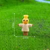 Figura de conejito temática de granja creativa para paisaje en miniatura, accesorio de decoración de paisajismo DIY para jardinería, pequeño adorno de escritorio