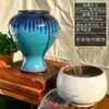 Decoração Tradicional de Cerâmica para Aquário com Cascata para Criação de Peixes, Tanque de Fluxo com Filtro de Circulação de Água que Melhora o Oxigênio