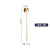 304 aço inoxidável pequena colher redonda criativa estilo coreano colher de mistura sobremesa colher redonda imprimível LOGO Long Handle colher de café