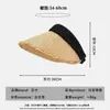 Viajes y Vacaciones Verano Cornisas Grandes Tejido Sombrero de Copa Vacío para Mujer Sombrilla de Techo Sombrero de Paja Celebración de Internet Sombrero de Sol para Playa