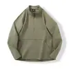 Sudadera deportiva de otoño para hombre, holgada, transpirable, con cuello alto y media cremallera reflectante 3M 13130