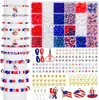 Serie de Accesorios para Joyería DIY del Día de la Independencia Europea y Americana de Amazon Transfronterizo Arcilla Suave Acrílico Cuentas de Arroz Pulsera de Cuentas Cubo