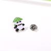 Broche de Desenho Animado Estilo Japonês Broche Fofo Insígnia Personalizada de Metal Decoração de Roupa Bolsa Estudante Crianças Broche de Panda
