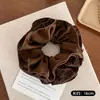 Scrunchie de Leopardo Oversize Casual Elegante Perezoso de Otoño e Invierno, Goma para Recoger el Pelo para Moño Bajo de Gama Alta para Mujer