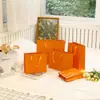 Bolsas de Papel Naranja en Stock, Bolsas para Cosméticos, Bolsas Tote para Joyería, Bolsas Pequeñas de Mano, Bolsas de Regalo para Souvenirs