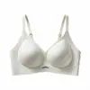 Pegamento de Gelatina Brocha Hueca Sin Costuras Moda Ropa Interior para Mujeres Sin Aros Pecho Pequeño Recogida Anti-Caída Recoge Lados Boobies Sujetador para Mujer