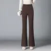 Calça flare de cintura alta estilosa e versátil feita sob medida para mulheres, novo modelo casual de outono de 2026, com caimento elegante e corte justo.