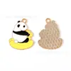 Tesoro Nacional Lindo Panda Gigante Brote de Bambú Joyería Accesorios Colgante de Aleación DIY Llavero Cadena para Teléfono Adorno Colgante Hecho a Mano
