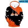 Sudaderas con capucha para hombres y mujeres con estampado 3D de elementos de calabaza de Halloween de otoño e invierno transfronterizos para adultos y niños.