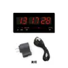 Reloj Electrónico con Pantalla Digital Grande, Reloj de Pared para Dormitorio y Estudio, Reloj con Calendario Perpetuo, Reloj de Pared Montado en Pared con Pantalla LED Grande y Números Rojos