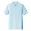 Mono de Seda Helada de Verano Camiseta de Manga Corta Polo para Hombre Impresión Personalizada Logo Bordado Camiseta de Grupo Solapa
