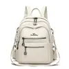 Nova mochila de couro PU macio feminina 2026, de alta qualidade, moderna, casual, prática para viagens, fashion, versátil, multiuso, transfronteiriça