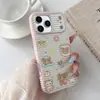 Estilo Ins Rayado Lindo Pan Oso Marrón Manzana Funda para Teléfono 16/15 Adecuada para iPhone 17 Pro Max Dos en Uno