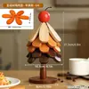 Posavasos de Madera con Forma de Árbol de Navidad Nórdico, Aislante Térmico para Ollas, Posavasos Resistente al Calor y Anti quemaduras para el Hogar, Manualidad Decorativa de Escritorio, Posavasos para Café