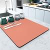 Pequenos talheres de mesa de jantar frescos Pratos Almofada de isolamento térmico Bar Bancada Controle de água Almofada absorvente Diatomáceas Lama Almofada de drenagem de cozinha