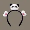 2025 Nueva Diadema de Panda Tridimensional Dibujo Animado Lindo Orejas de Panda Flor Horquilla Diadema Adulto Adorno para el Cabello