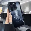 Olas de Playa Patrón de Pasos de Arena Diamantada Transfronterizo Ranura Negra Adecuado para Funda de Teléfono Iphone15/16/17 Protección
