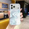 Funda para Teléfono de Mármol Fluido Más Vendida Transfronteriza para Apple 18Pro Modelo Nuevo con Ventana Grande, Funda de Silicona Líquida Estilo Ins