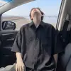 Camisa Bordada Negra de Manga Corta con Aspecto de Lino para Hombre, Ropa Fina de Algodón y Lino para Verano, Nuevo Estilo 2026, Gama Alta, Camisa Rebelde y Atractiva