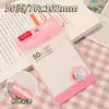 50 Hojas de Notas Adhesivas Transparentes Esmeriladas Tiras Adhesivas de Color Fluorescente para Mascotas Notas Adhesivas para Estudiantes Papel Adhesivo Notas Adhesivas Reutilizables Notas de Memo