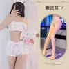 Outono e Inverno Pelúcia Gato Lingerie Sexy Puro Desejo Fofo Desenho Animado Bidimensional Novo Sexy Macio Cera Menina Pijama