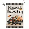 Celebração de Feriado Novo Tema Halloween Transfronteiriço Bandeira de Jardim de Linho Dupla Face Fantasma Abóbora Decoração com Estampa Divertida