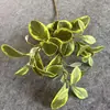 Nuevo Producto de Venta Directa Transfronteriza: Hoja de Frijol Artificial de 3 Ramas y Tallo Largo para Decoración del Hogar y Jardín, Hojas para Escenas, Hojas de Arte Floral Estilo Suave